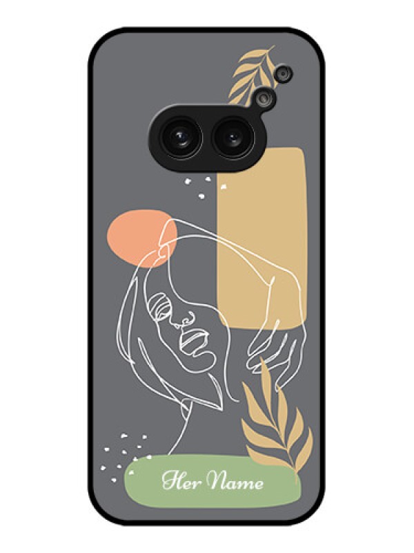 Custom Nothing Phone 2A Custom Metal Phone Case - Gazing Woman Line Art Design