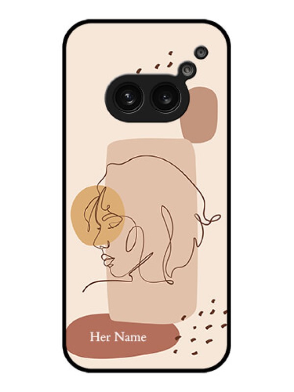 Custom Nothing Phone 2A Custom Metal Phone Case - Calm Woman Line Art Design