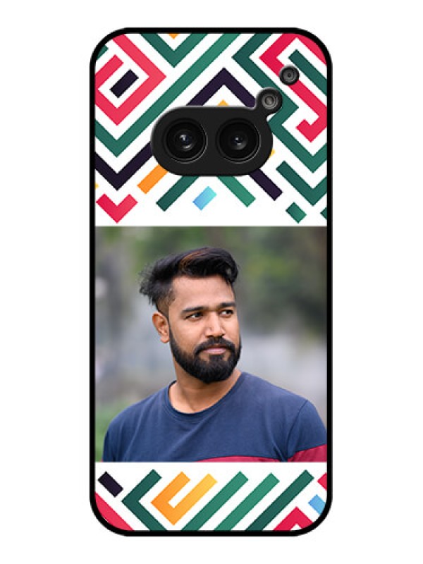 Custom Nothing Phone 2A Custom Metal Phone Case - Colorful Maze Pattern Design