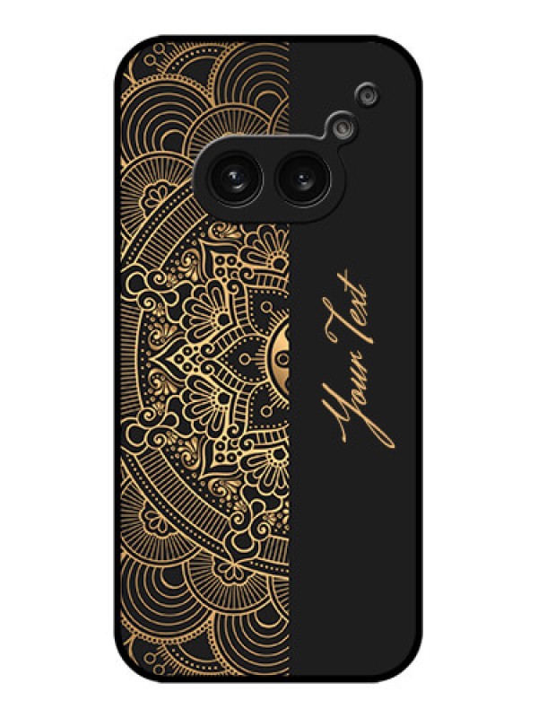 Custom Nothing Phone 2A Custom Metal Phone Case - Mandala Art With Custom Text Design