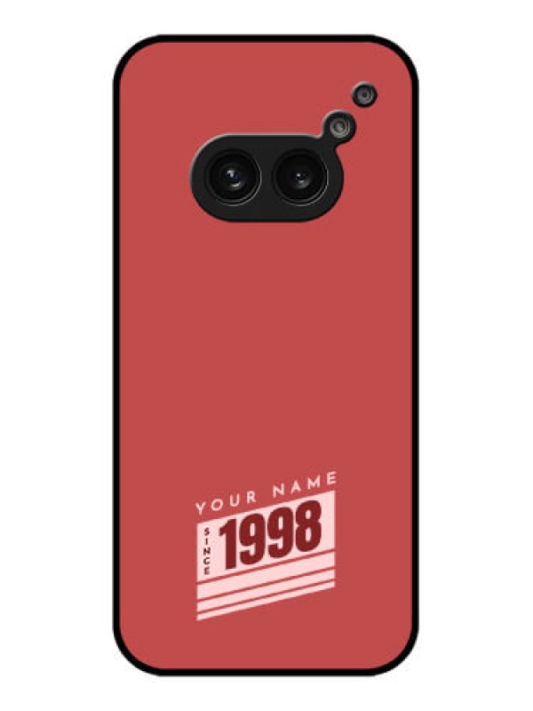 Custom Nothing Phone 2A Custom Metal Phone Case - Red Custom Year Of Birth Design