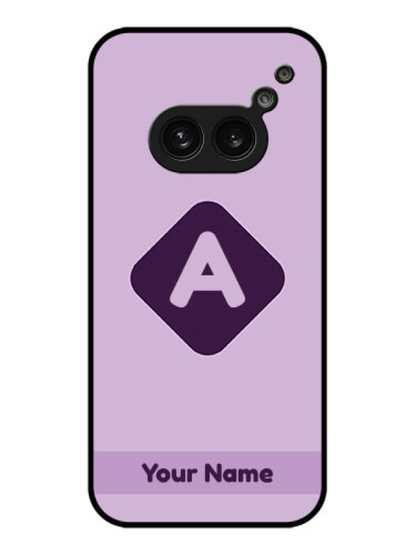 Custom Nothing Phone 2A Custom Metal Phone Case - Custom Letter In Curved Badge Design