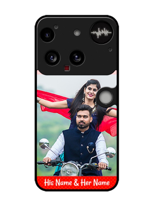 Custom Nothing Phone 3 5G Custom Metal Phone Case - Red Pattern Case Design