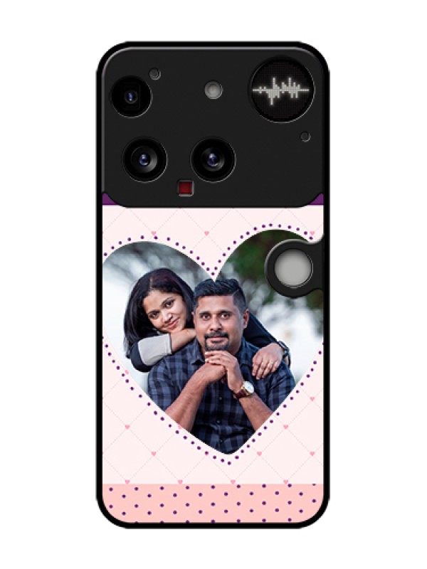 Custom Nothing Phone 3 5G Custom Metal Phone Case - Violet Love Dots Design