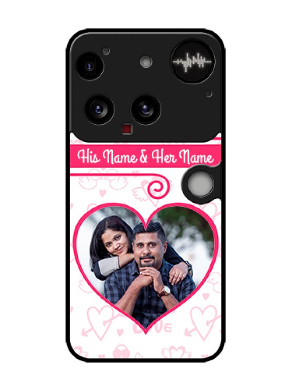Custom Nothing Phone 3 5G Custom Metal Phone Case - Heart Shape Love Design