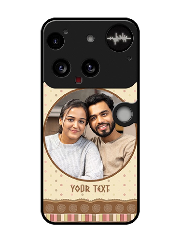 Custom Nothing Phone 3 5G Custom Metal Phone Case - Brown Dotted Mobile Case Design