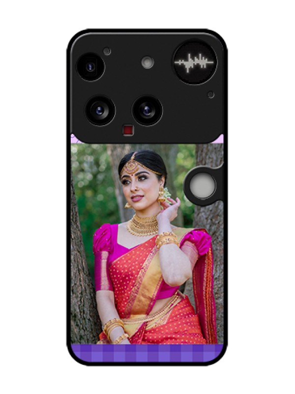 Custom Nothing Phone 3 5G Custom Metal Phone Case - Purple Floral Design