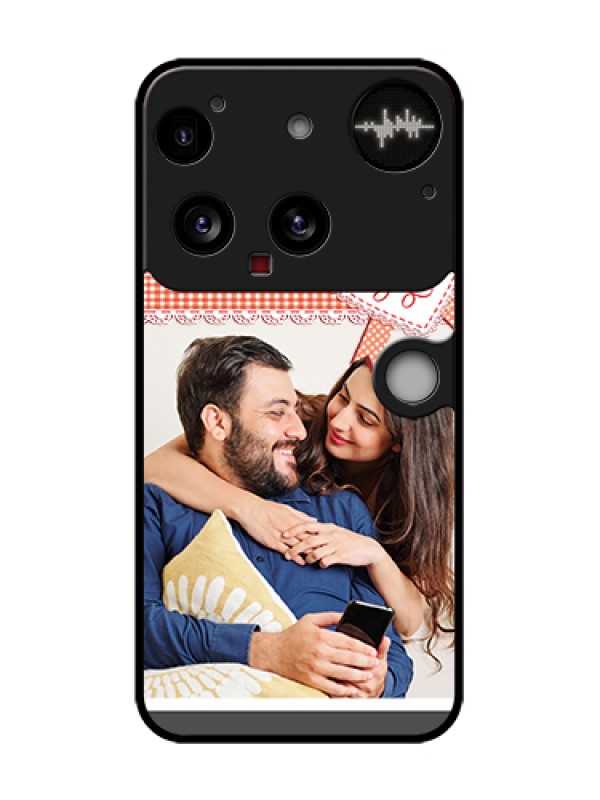 Custom Nothing Phone 3 5G Custom Metal Phone Case - Red Love Pattern Design