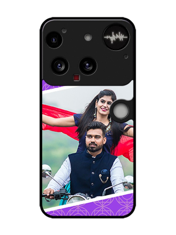 Custom Nothing Phone 3 5G Custom Metal Phone Case - Violet Color Pattern Design