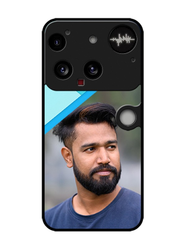 Custom Nothing Phone 3 5G Custom Metal Phone Case - Blue Pattern Design