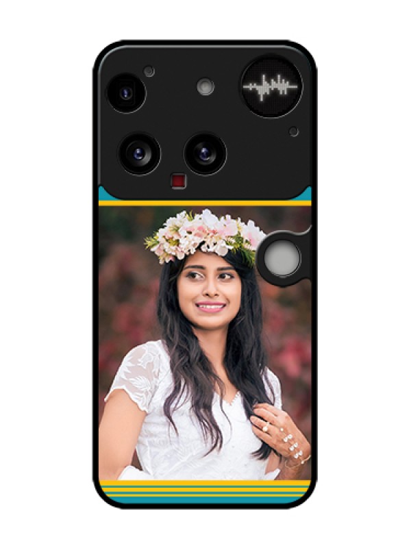 Custom Nothing Phone 3 5G Custom Metal Phone Case - Yellow & Blue Design