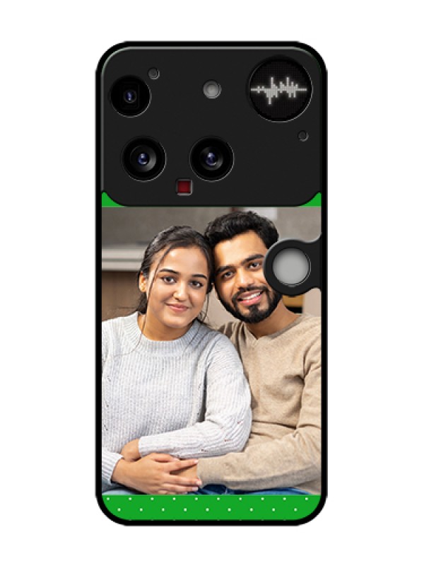 Custom Nothing Phone 3 5G Custom Metal Phone Case - Green Pattern Design