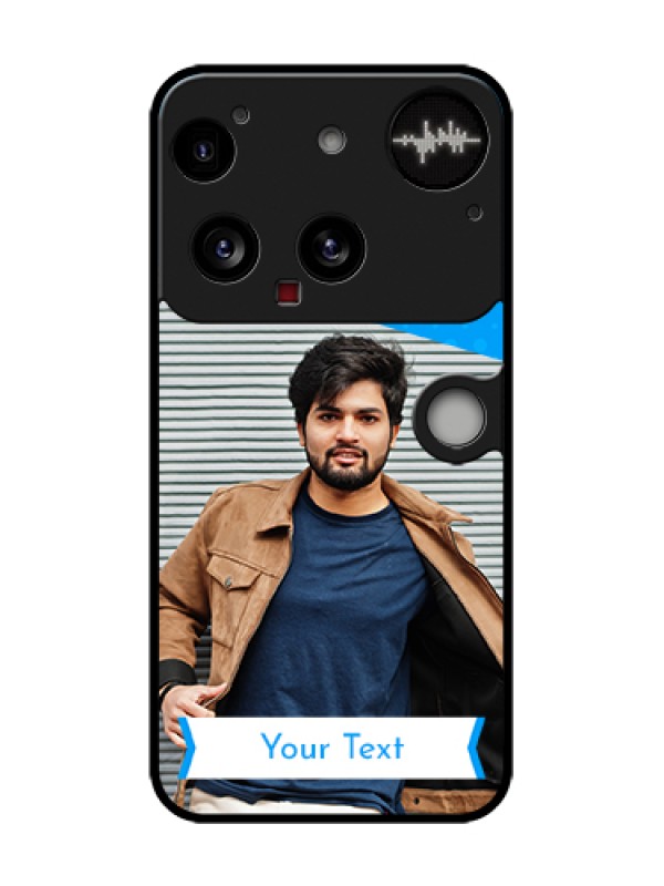 Custom Nothing Phone 3 5G Custom Metal Phone Case - Simple Blue Color Design