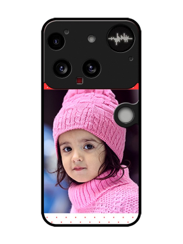 Custom Nothing Phone 3 5G Custom Metal Phone Case - Red Pattern Design