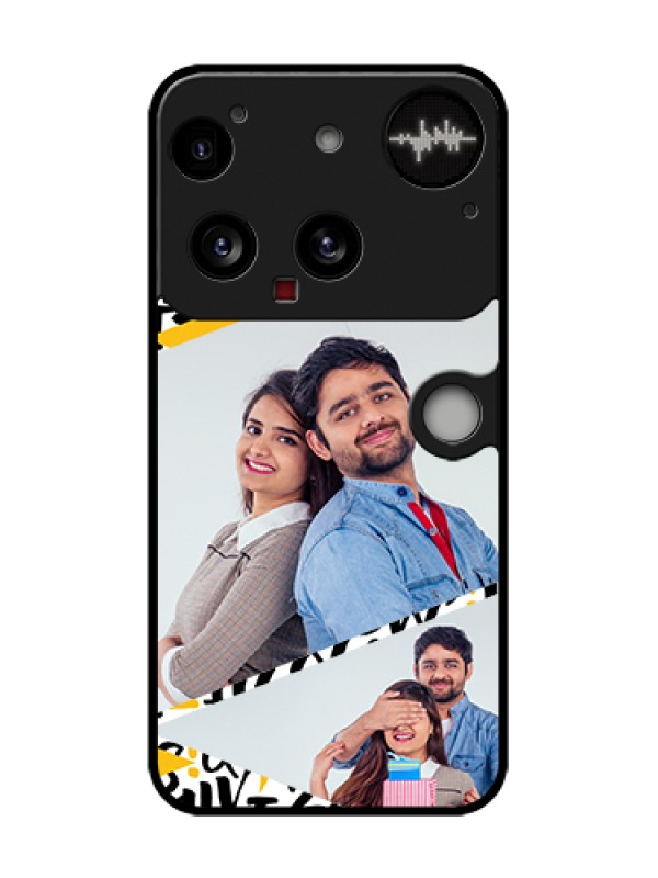 Custom Nothing Phone 3 5G Custom Metal Phone Case - Letters Pattern Design