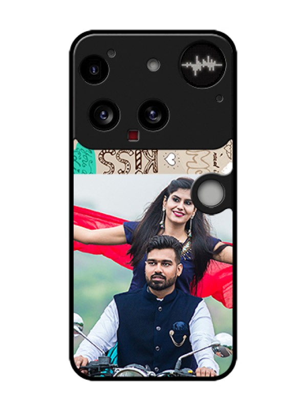 Custom Nothing Phone 3 5G Custom Metal Phone Case - Love Doodle Pattern