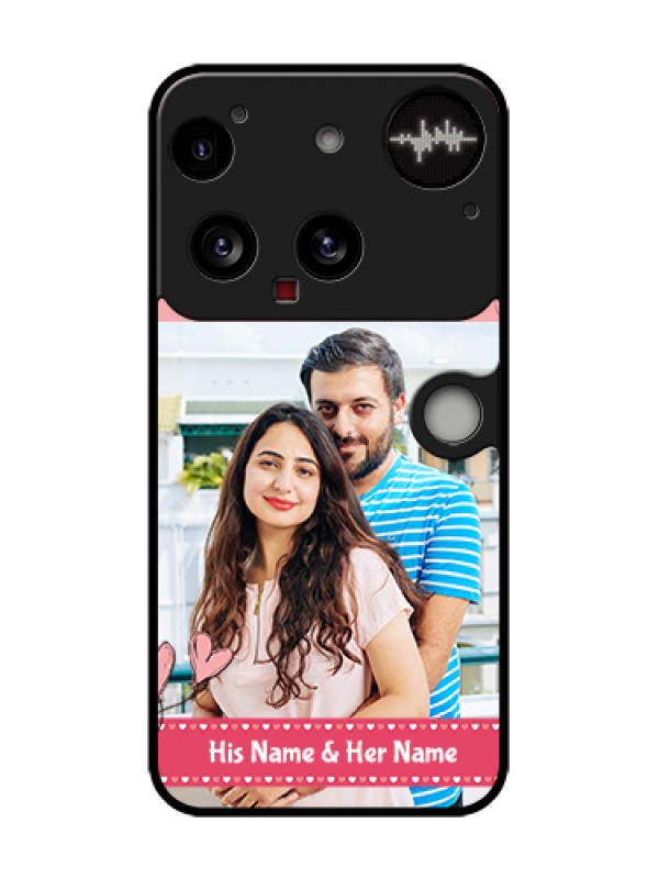 Custom Nothing Phone 3 5G Custom Metal Phone Case - Love Design Peach Color