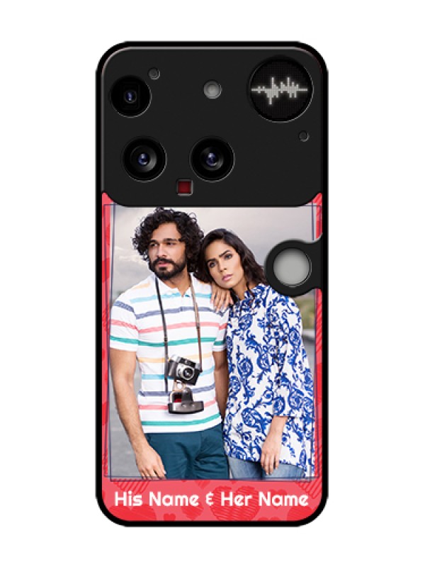 Custom Nothing Phone 3 5G Custom Metal Phone Case - With Red Heart Symbols Design