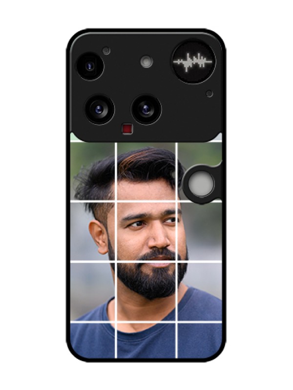 Custom Nothing Phone 3 5G Custom Metal Phone Case - With White Box Pattern