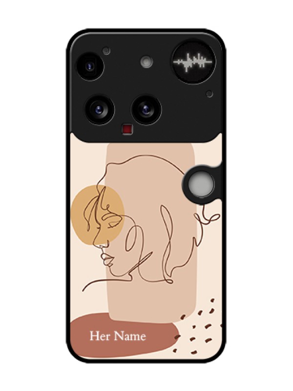 Custom Nothing Phone 3 5G Custom Metal Phone Case - Calm Woman Line Art Design