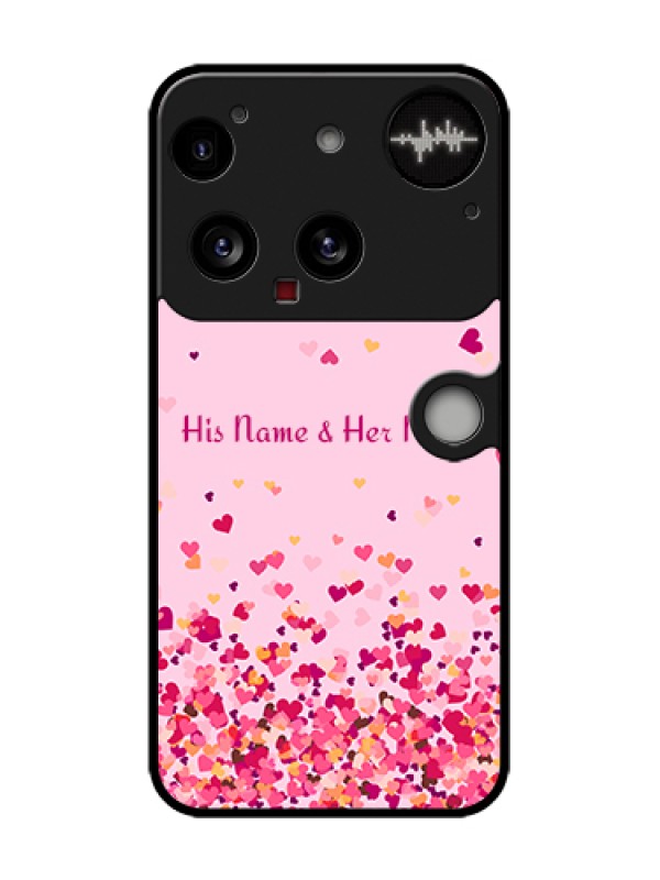 Custom Nothing Phone 3 5G Custom Metal Phone Case - Floating Hearts Design