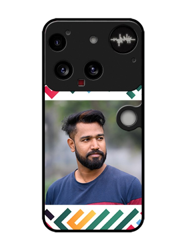 Custom Nothing Phone 3 5G Custom Metal Phone Case - Colorful Maze Pattern Design