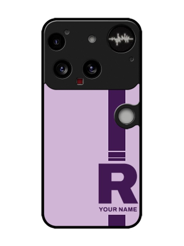 Custom Nothing Phone 3 5G Custom Metal Phone Case - Simple Dual Tone Stripe With Name Design