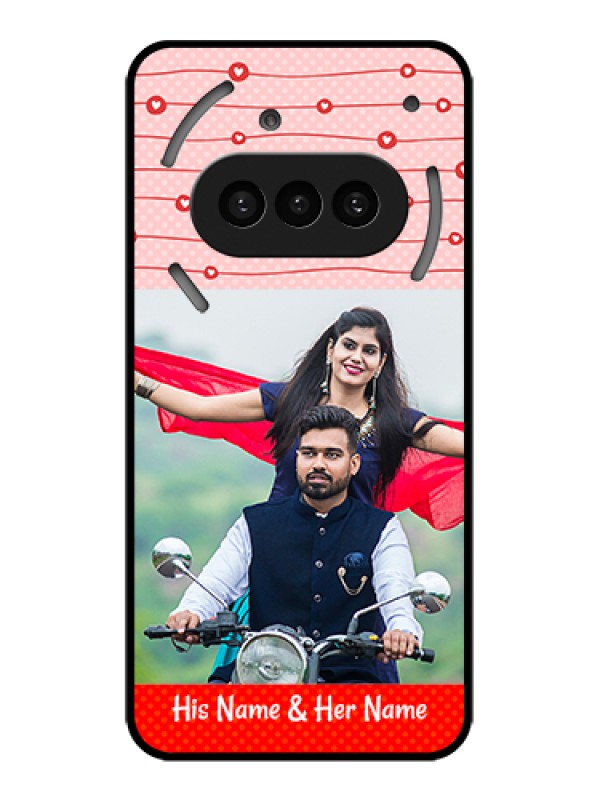 Custom Nothing Phone 3A 5G Custom Metal Phone CaseLove Design Peach Color