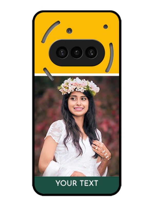 Custom Nothing Phone 3A 5G Custom Metal Phone CaseRed Ribbon Frame Design