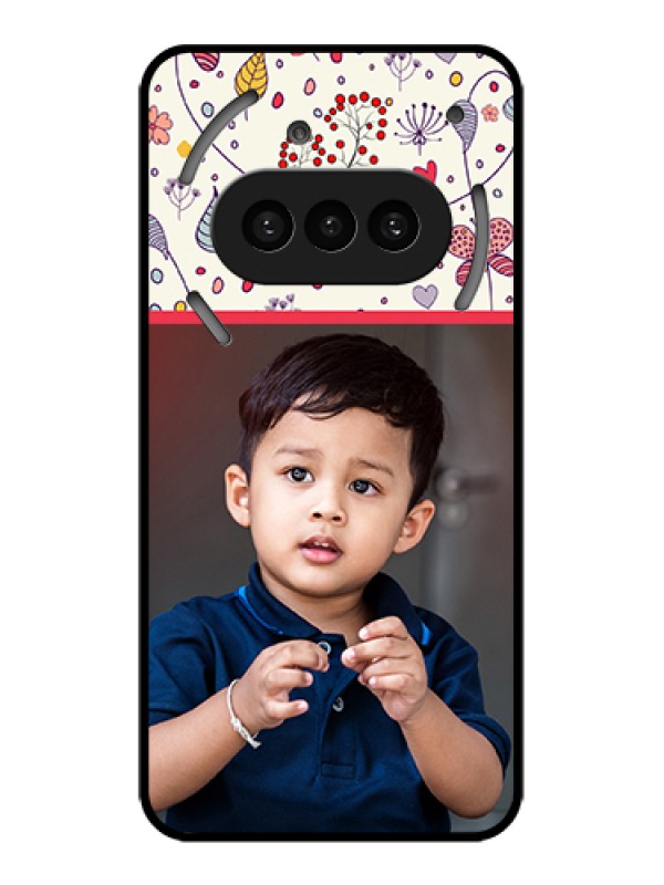 Custom Nothing Phone 3A 5G Custom Metal Phone CaseWild Leaves Digital Paint Design