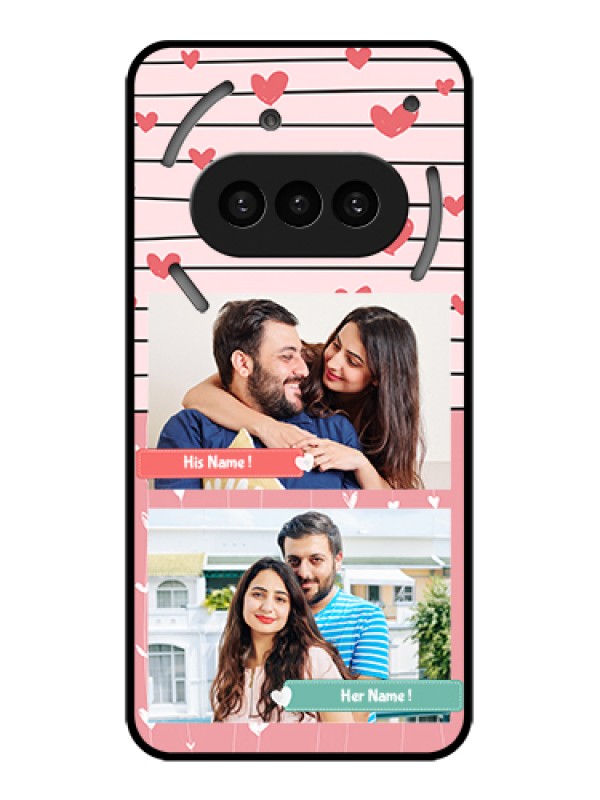 Custom Nothing Phone 3A 5G Custom Metal Phone CaseLine Art Pattern With Custom Name Design