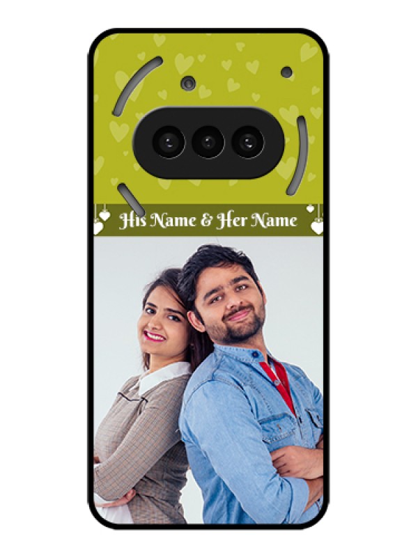 Custom Nothing Phone 3A 5G Custom Metal Phone Case - You and Me Heart Design