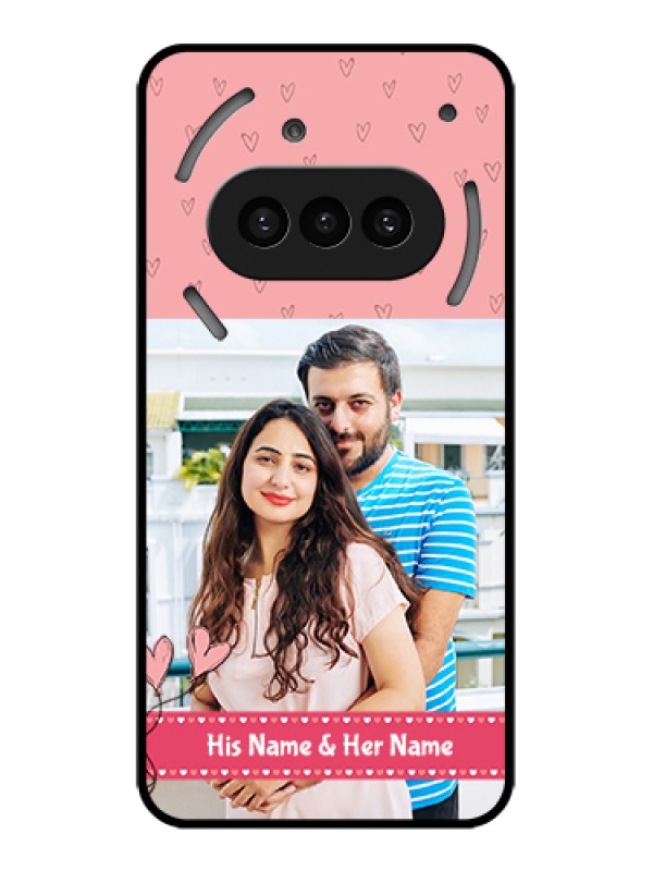 Custom Nothing Phone 3A 5G Custom Metal Phone Case - Love Design Peach Color