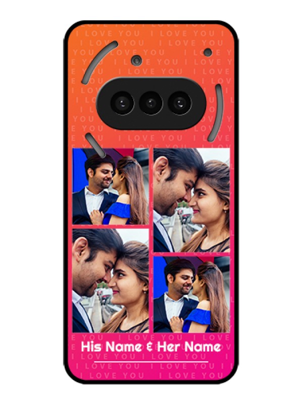 Custom Nothing Phone 3A 5G Custom Metal Phone Case - I Love You Pink Design