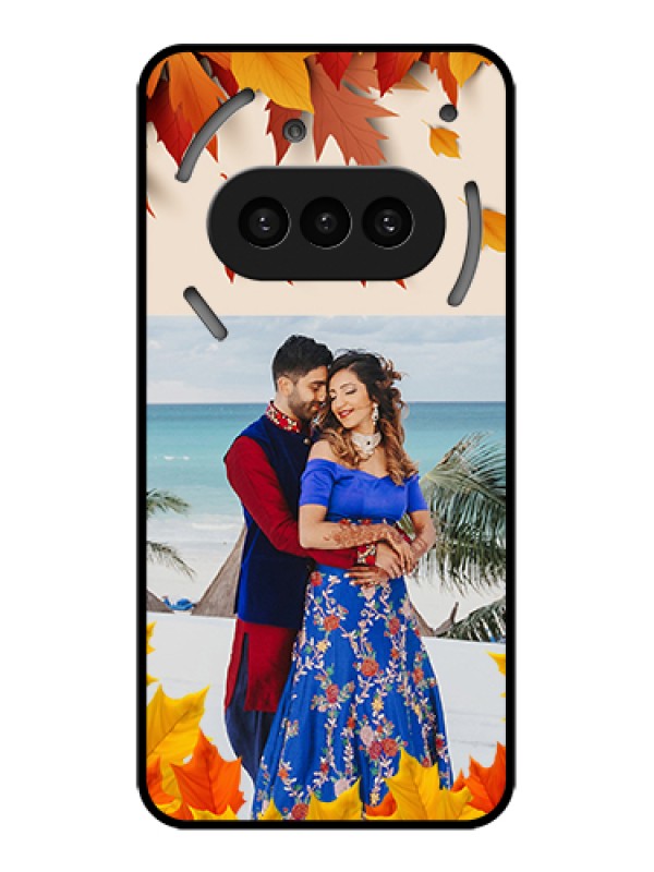 Custom Nothing Phone 3A 5G Custom Metal Phone Case - Autumn Maple Leaves Design