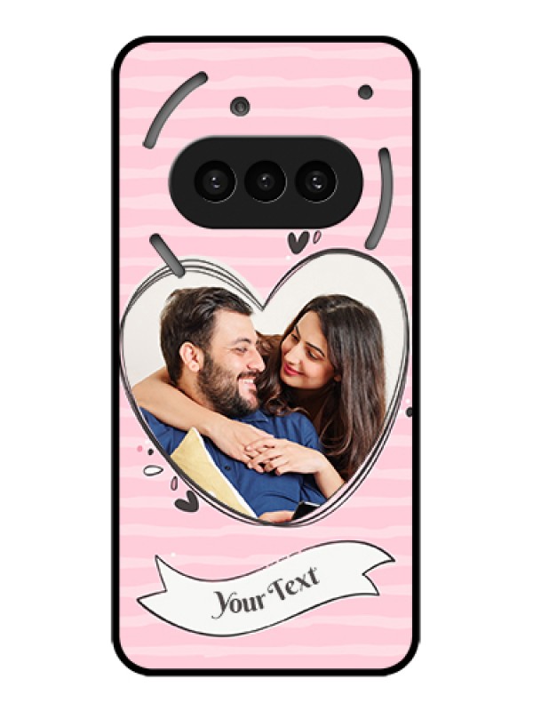 Custom Nothing Phone 3A 5G Custom Metal Phone CaseOrange Love Symbol Design