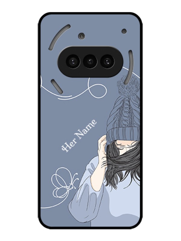Custom Nothing Phone 3A 5G Custom Metal Phone CaseWhite And Blue Abstract Design