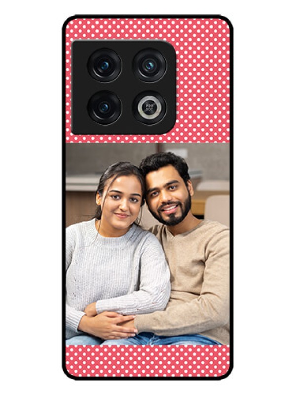 Custom OnePlus 10 Pro 5G Custom Metal Phone CaseWhite Dotted Design