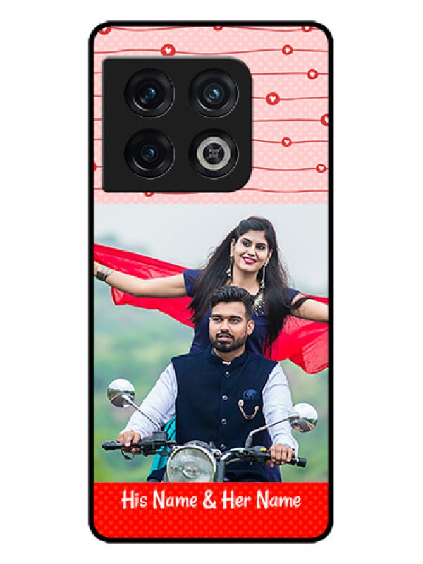 Custom OnePlus 10 Pro 5G Custom Metal Phone CaseRed Pattern Case Design