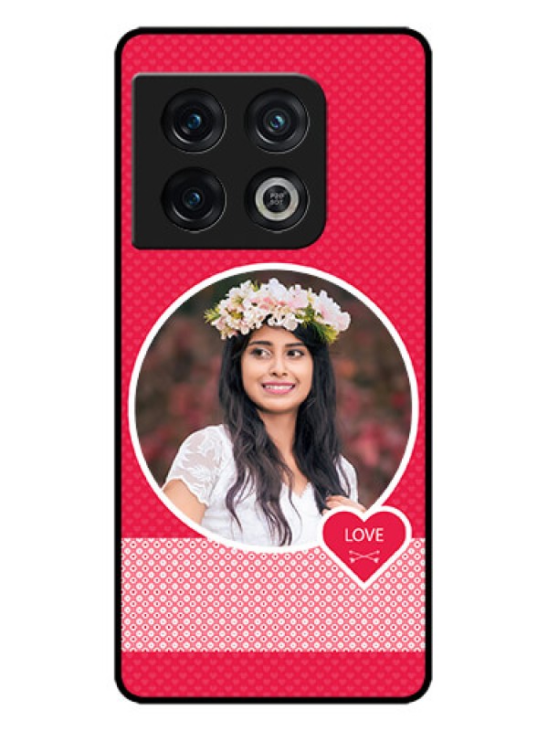 Custom OnePlus 10 Pro 5G Custom Metal Phone CasePink Color Pattern Design