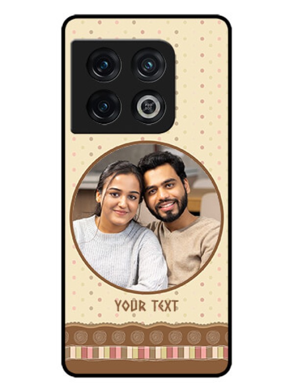 Custom OnePlus 10 Pro 5G Custom Metal Phone CaseBrown Dotted Mobile Case Design