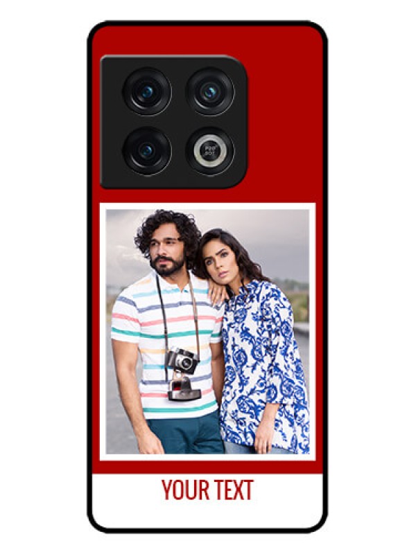 Custom OnePlus 10 Pro 5G Custom Metal Phone CaseRed Color Design