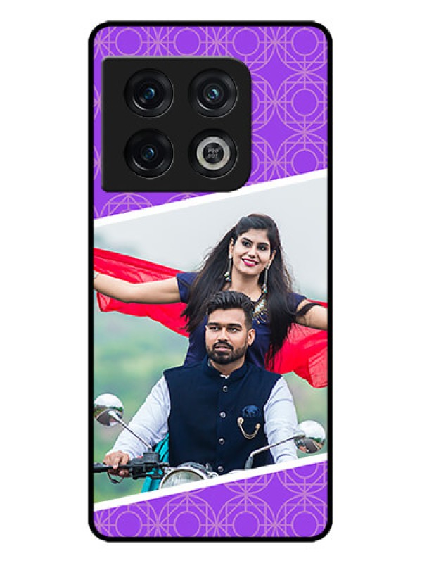 Custom OnePlus 10 Pro 5G Custom Metal Phone CaseViolet Color Pattern Design