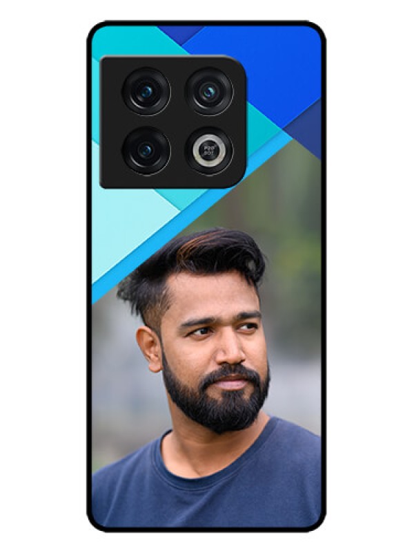 Custom OnePlus 10 Pro 5G Custom Metal Phone CaseBlue Pattern Design