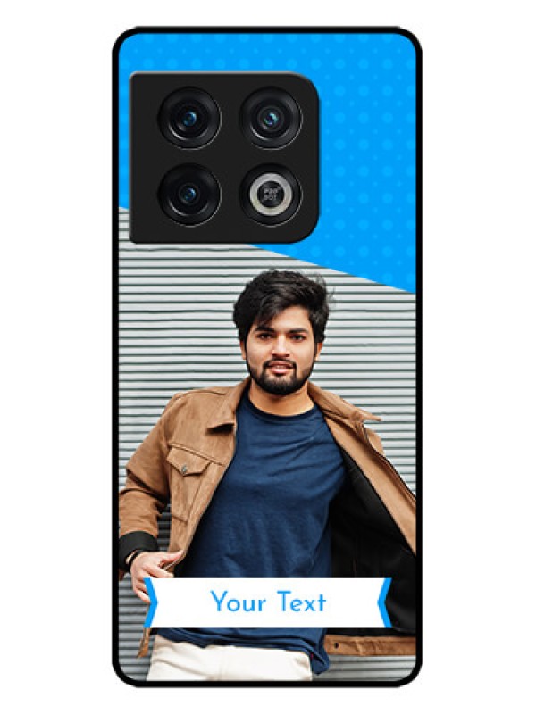Custom OnePlus 10 Pro 5G Custom Metal Phone CaseSimple Blue Color Design