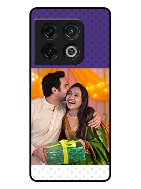 Custom OnePlus 10 Pro 5G Custom Metal Phone CaseViolet Colored Pattern Design