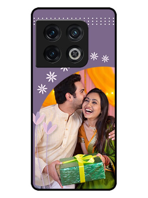 Custom OnePlus 10 Pro 5G Custom Metal Phone CaseLavender Flowers Design