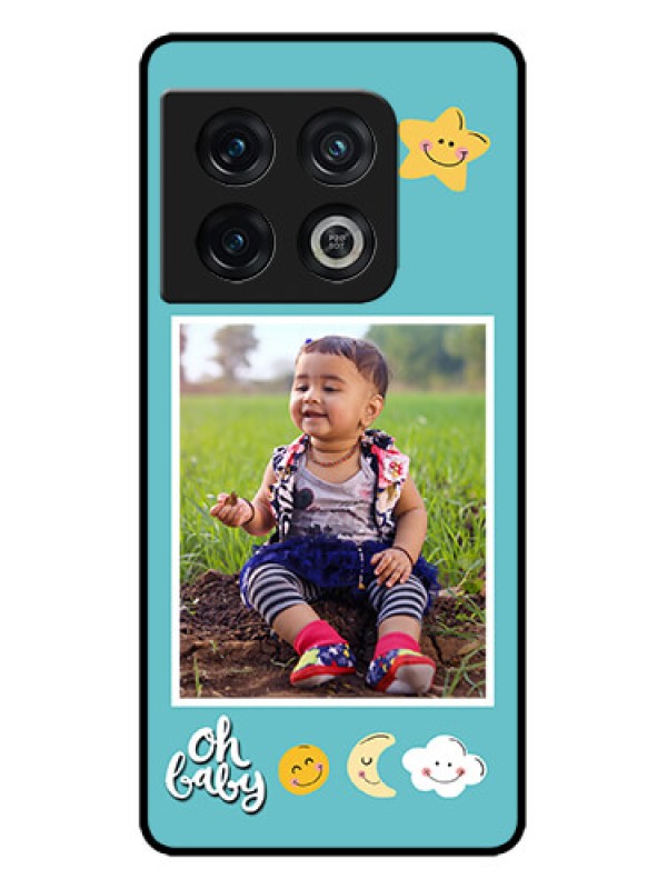 Custom OnePlus 10 Pro 5G Custom Metal Phone CaseSmiley Kids Stars Design