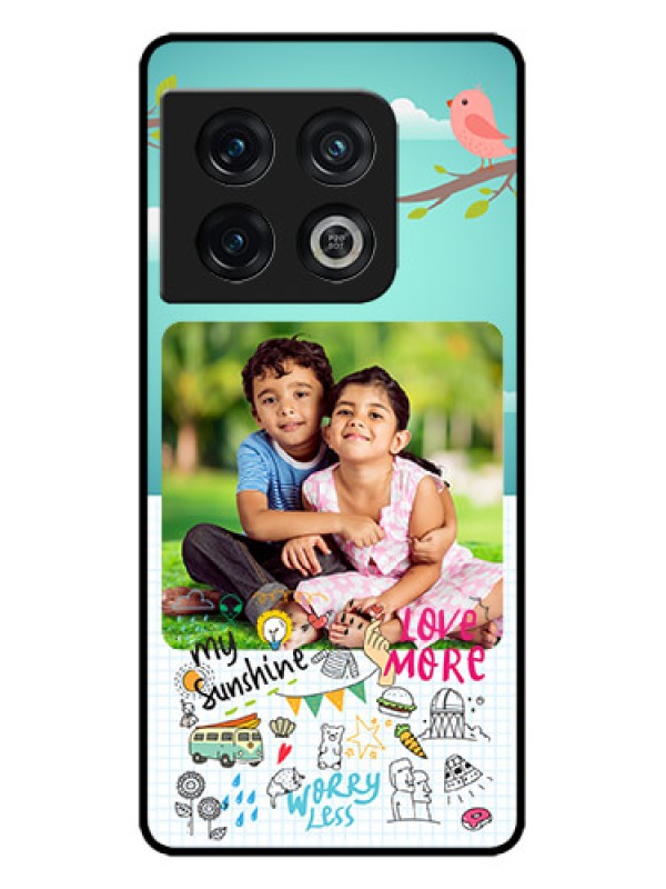 Custom OnePlus 10 Pro 5G Custom Metal Phone CaseDoodle Love Design