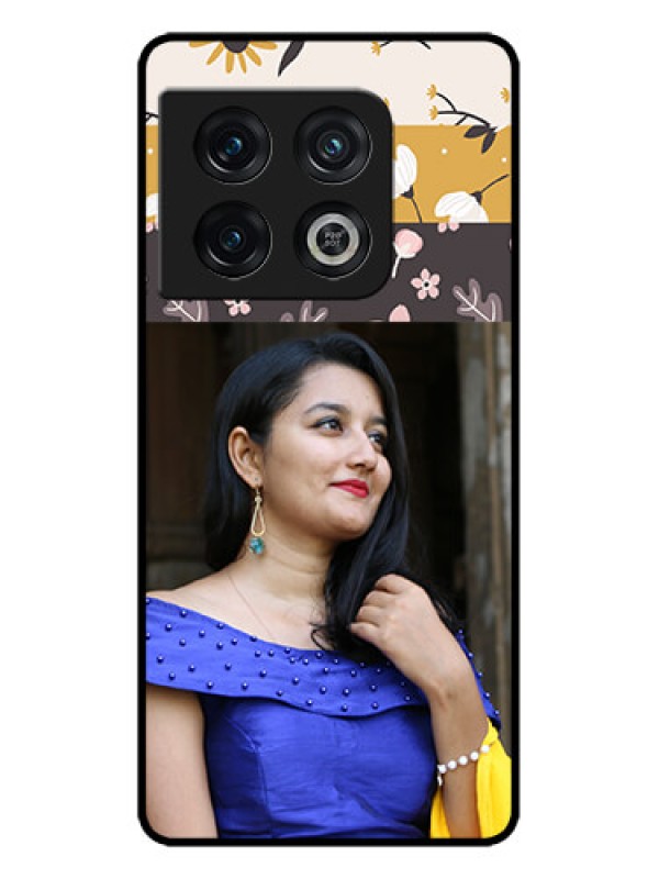 Custom OnePlus 10 Pro 5G Custom Metal Phone CaseStylish Floral Design